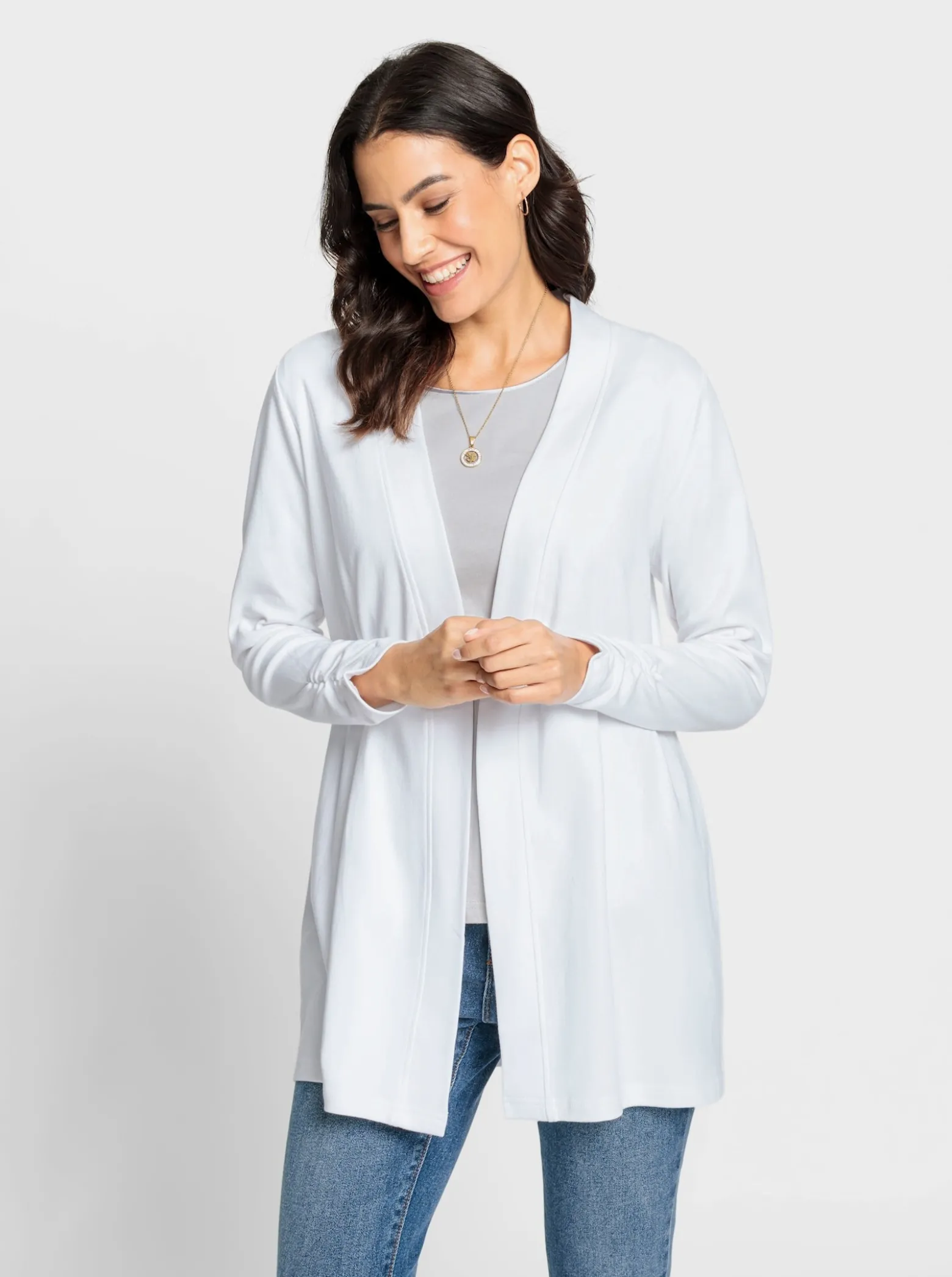 Shirtjacke mit Ärmel-Raffungen
