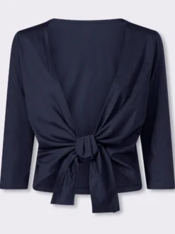 Shirtjacke mit Saum zum Knoten