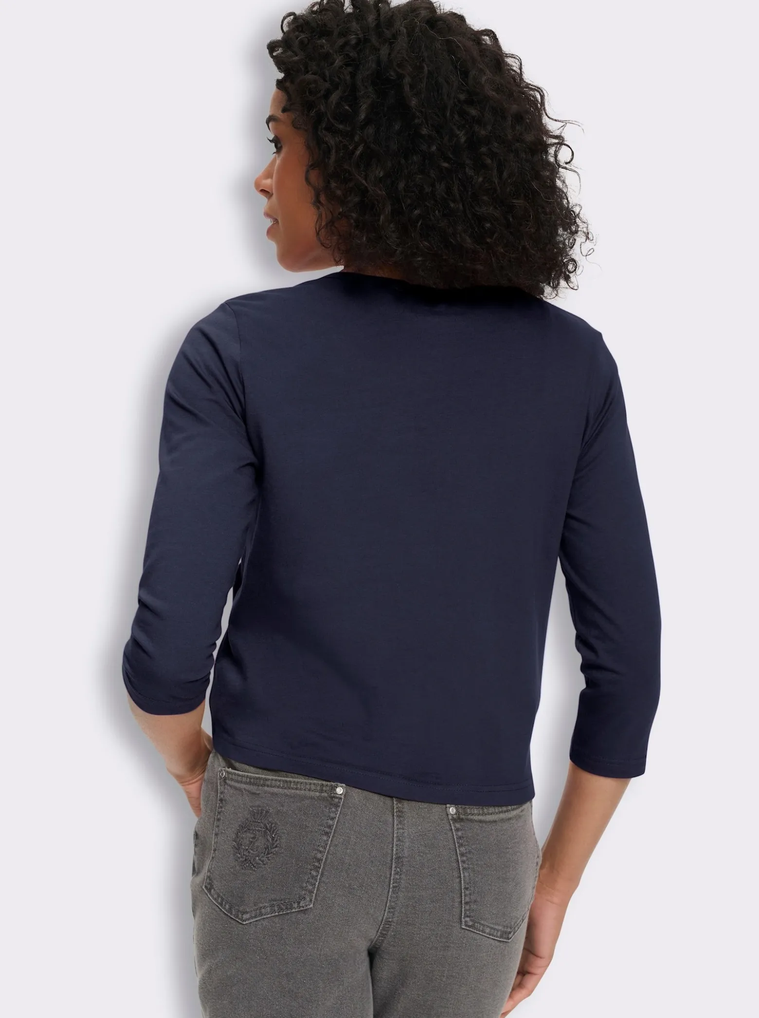 Shirtjacke mit Saum zum Knoten