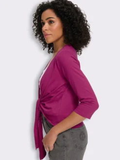 Shirtjacke mit Saum zum Knoten