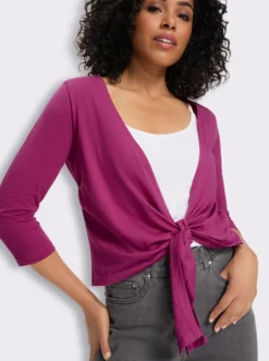 Shirtjacke mit Saum zum Knoten