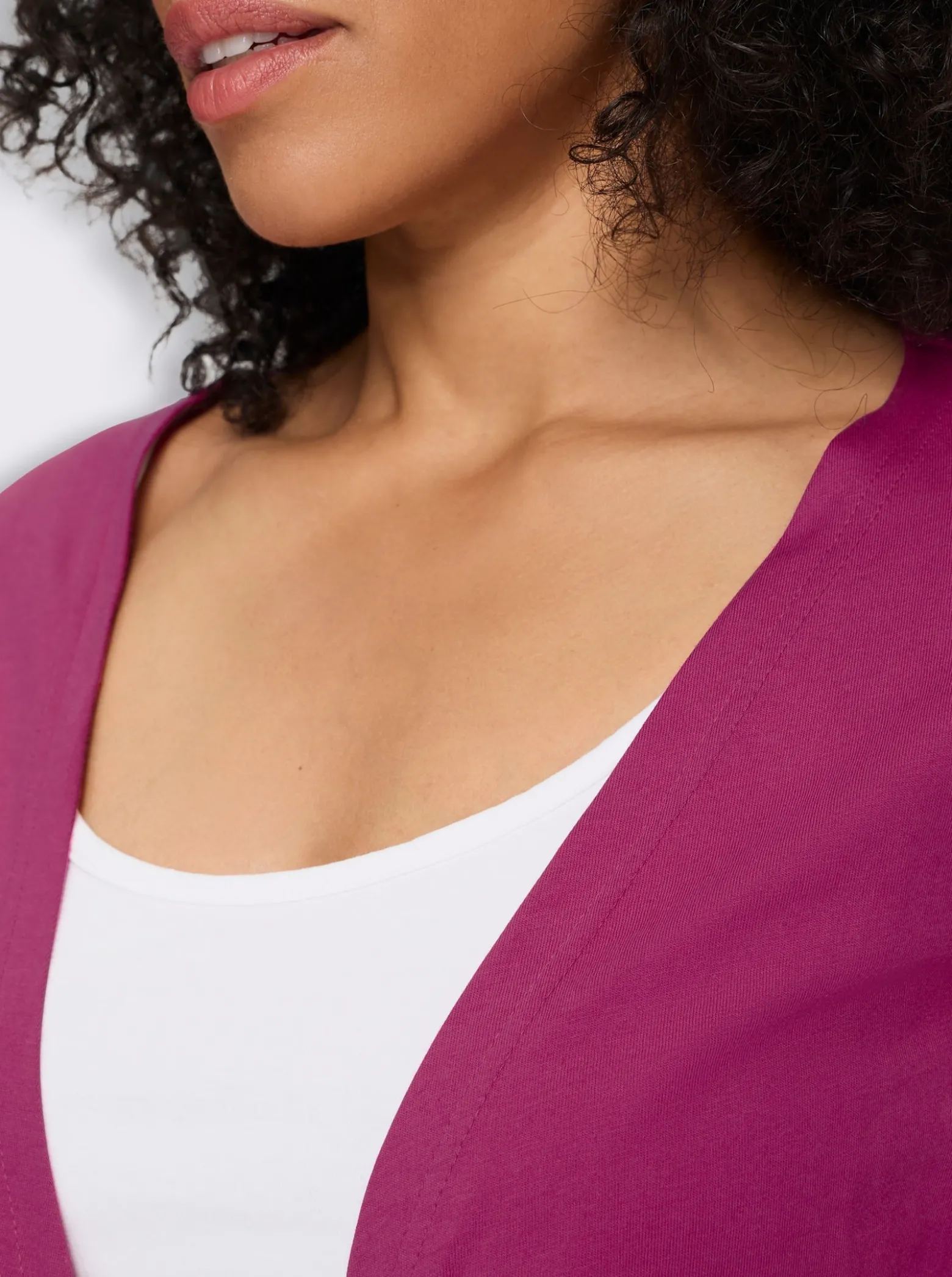 Shirtjacke mit Saum zum Knoten
