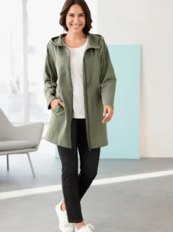 Shirtjacke mit Seitenschlitzen