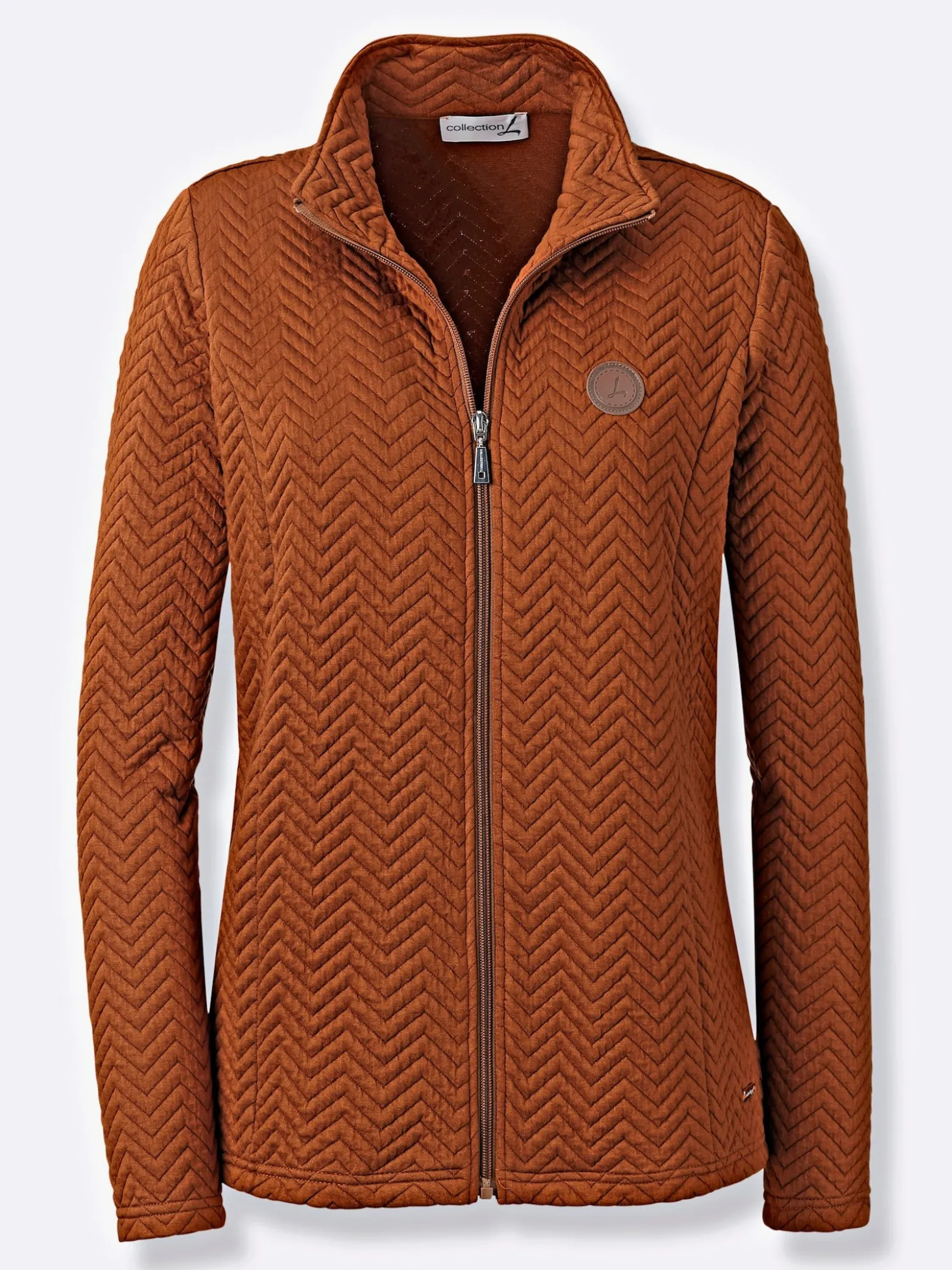 Shirtjacke mit Stehkragen