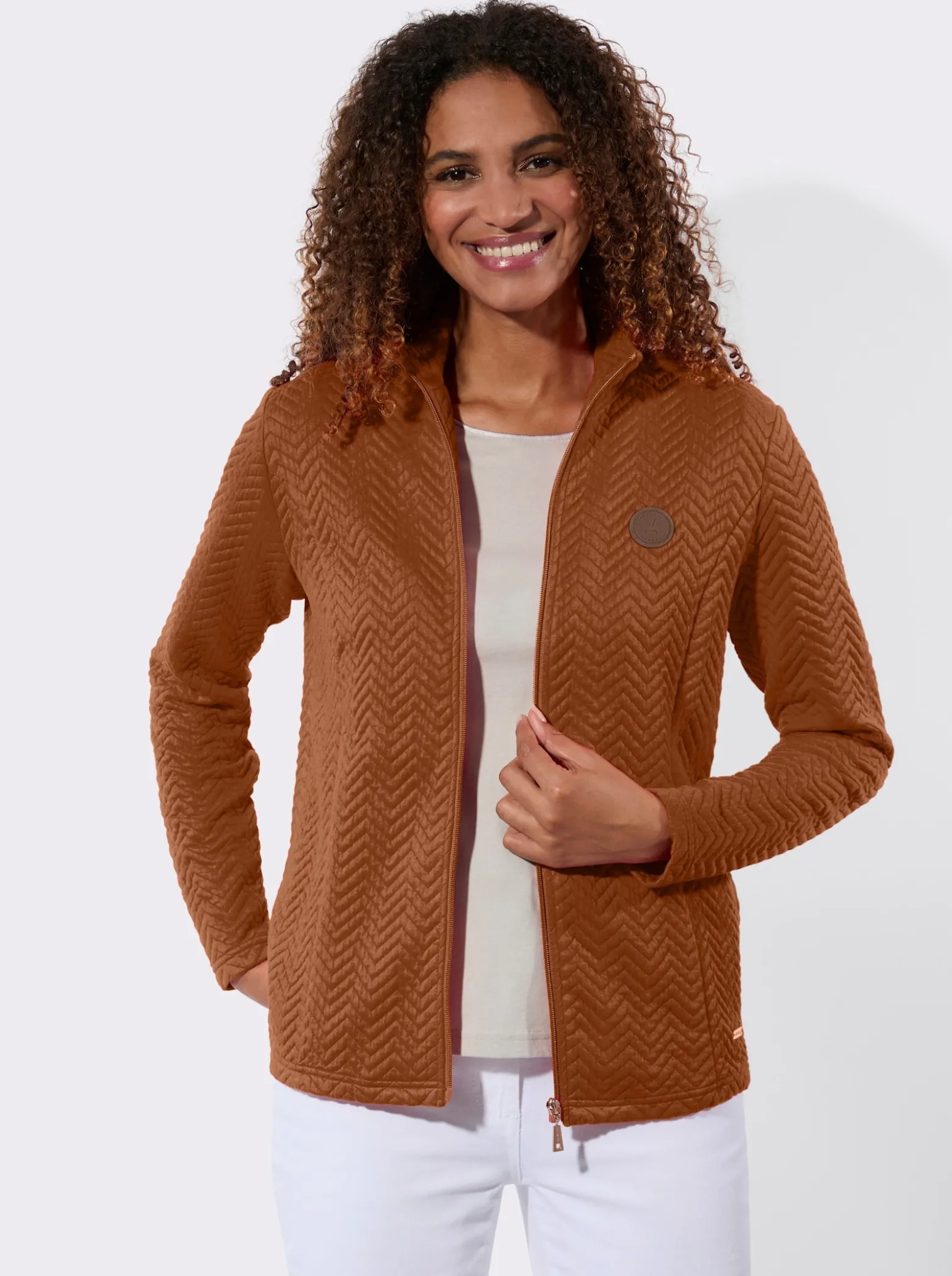 Shirtjacke mit Stehkragen