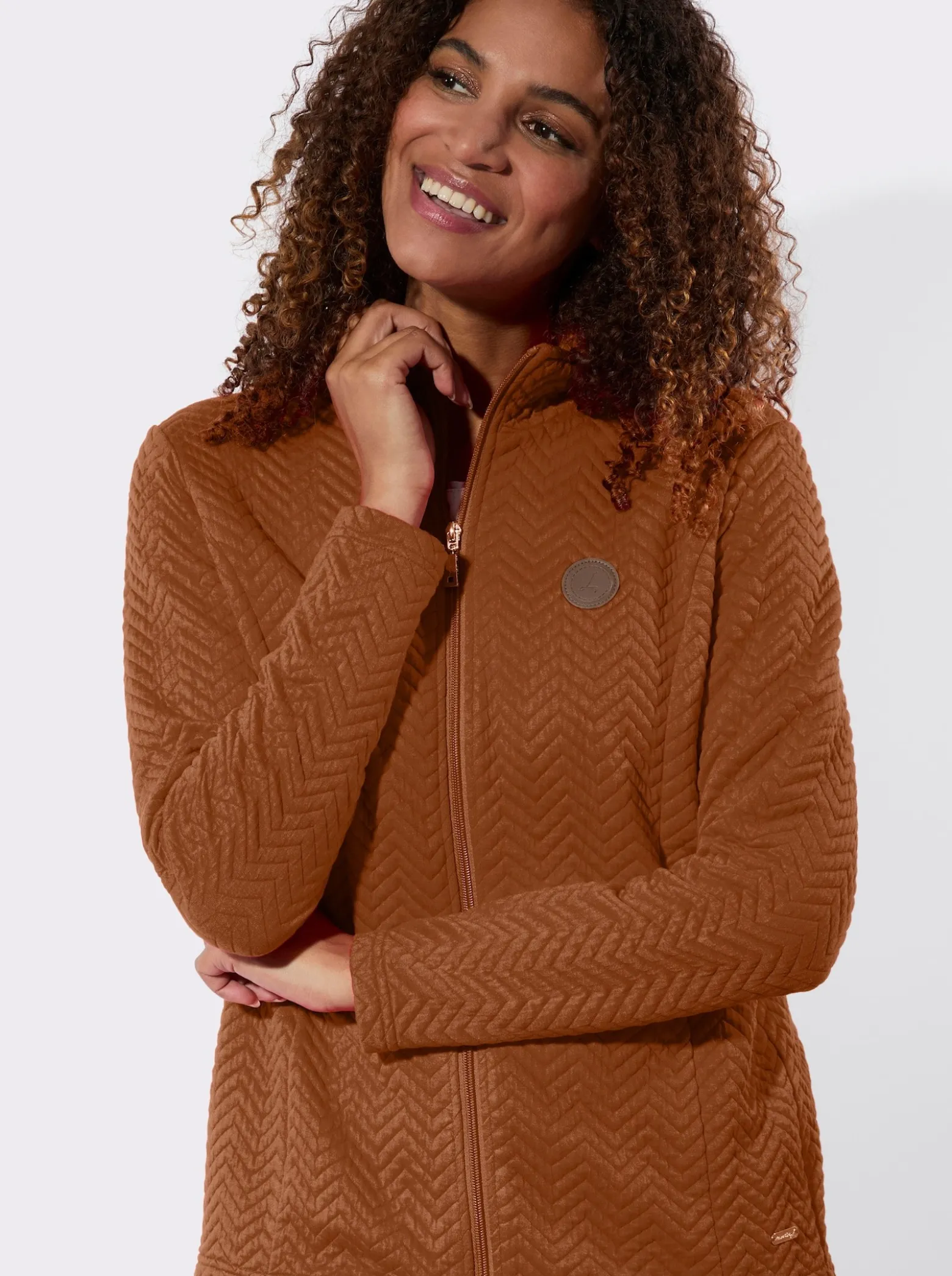 Shirtjacke mit Stehkragen