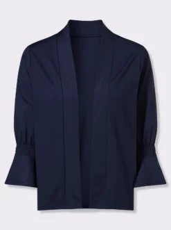 Shirtjacke mit Volant-Ärmeln