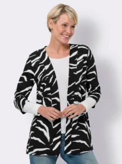 Shirtjacke mit Zebra-Muster