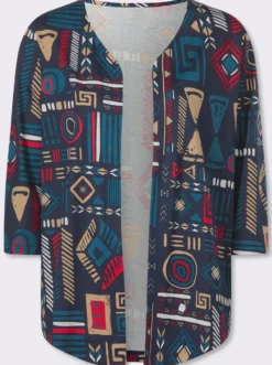 Shirtjacke mit zipfeligem Saum
