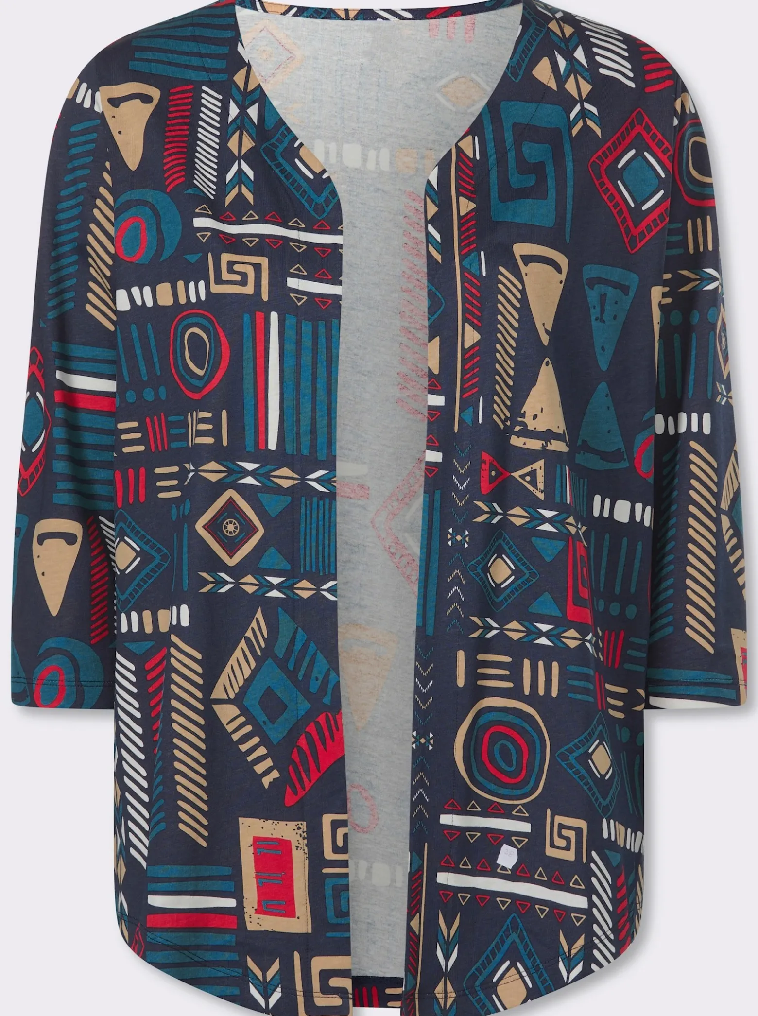 Shirtjacke mit zipfeligem Saum