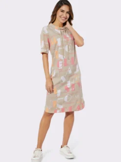Shirtkleid mit Buchstaben-Druck