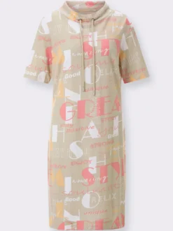 Shirtkleid mit Buchstaben-Druck