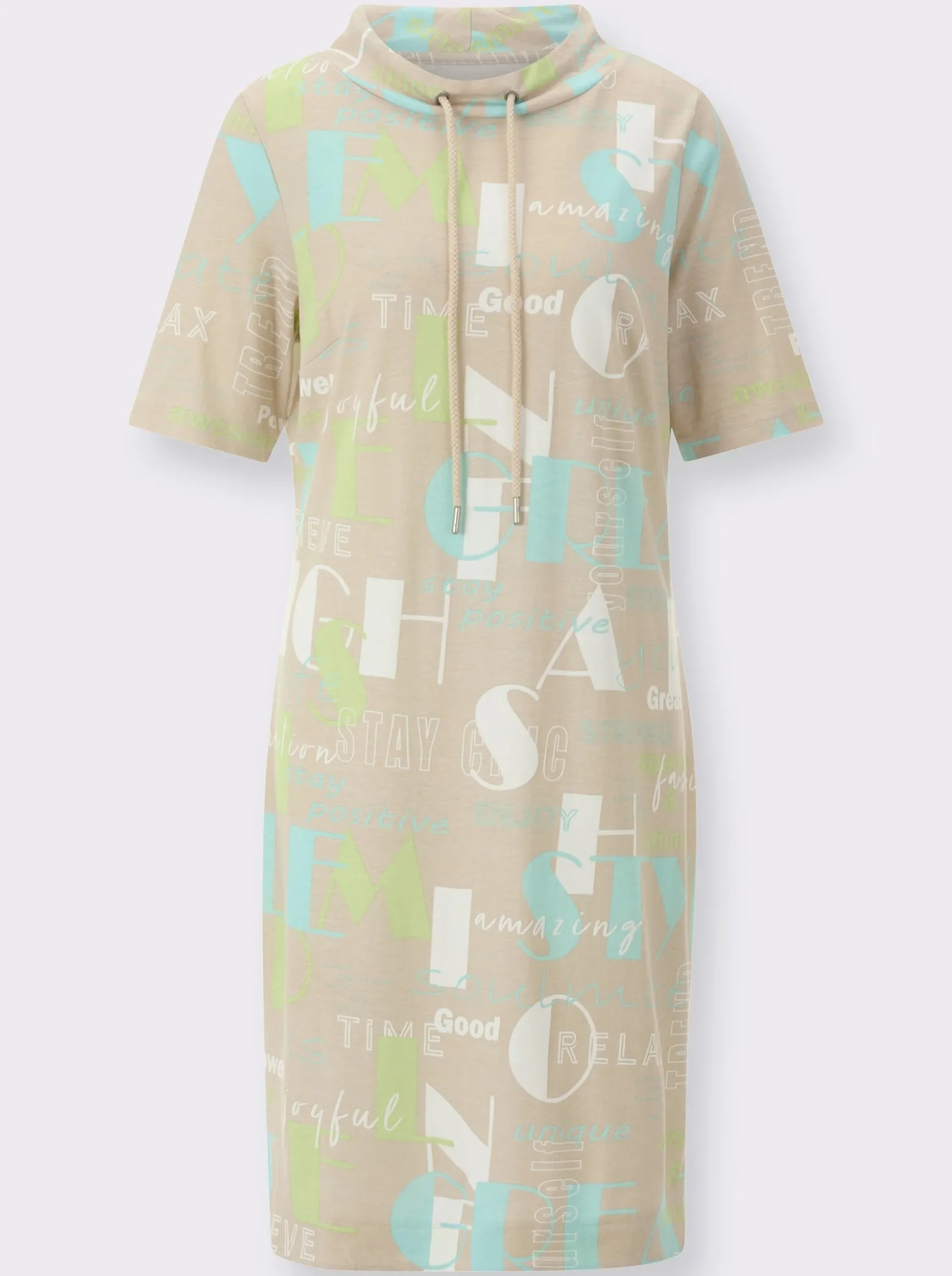 Shirtkleid mit Buchstaben-Druck