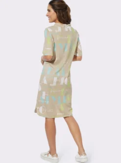 Shirtkleid mit Buchstaben-Druck