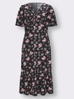 Shirtkleid mit Volant am Saum