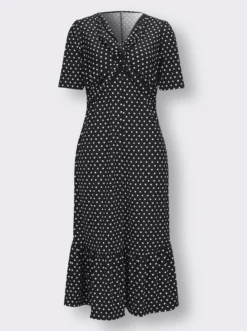 Shirtkleid mit Volant am Saum