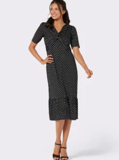 Shirtkleid mit Volant am Saum