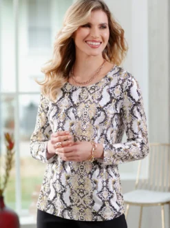 Shirt mit Schlangen-Muster