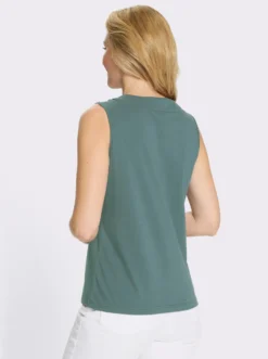 Shirttop mit Bindeband am Ausschnitt
