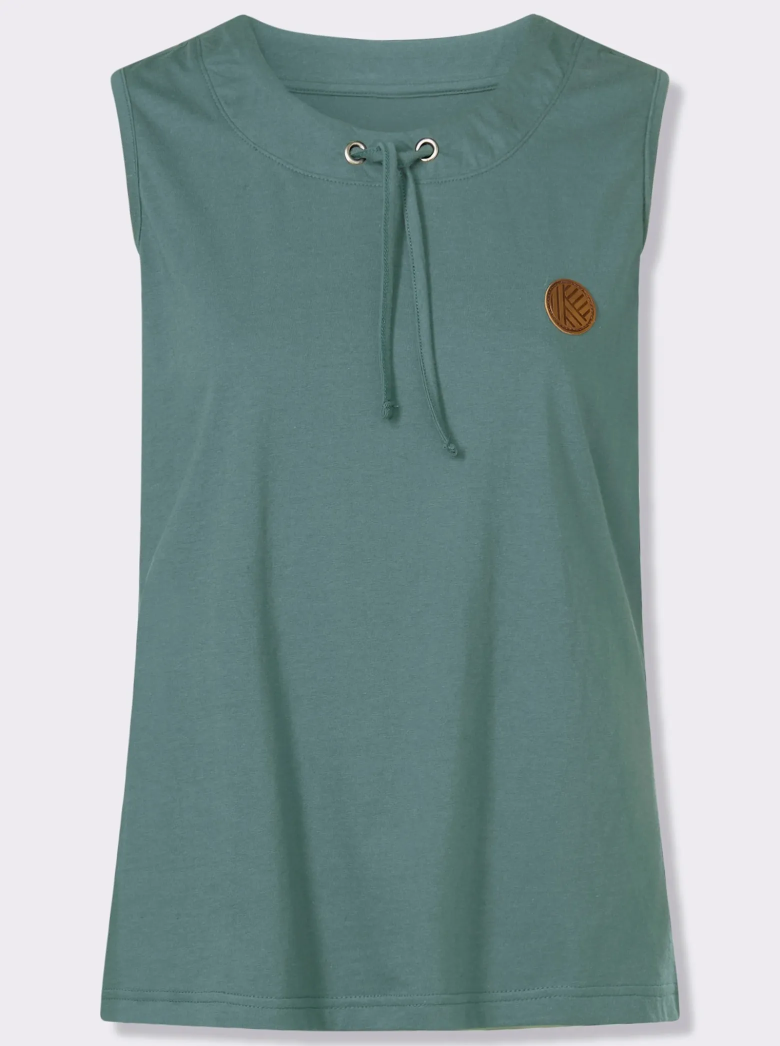 Shirttop mit Bindeband am Ausschnitt
