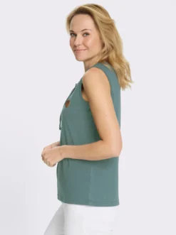 Shirttop mit Bindeband am Ausschnitt