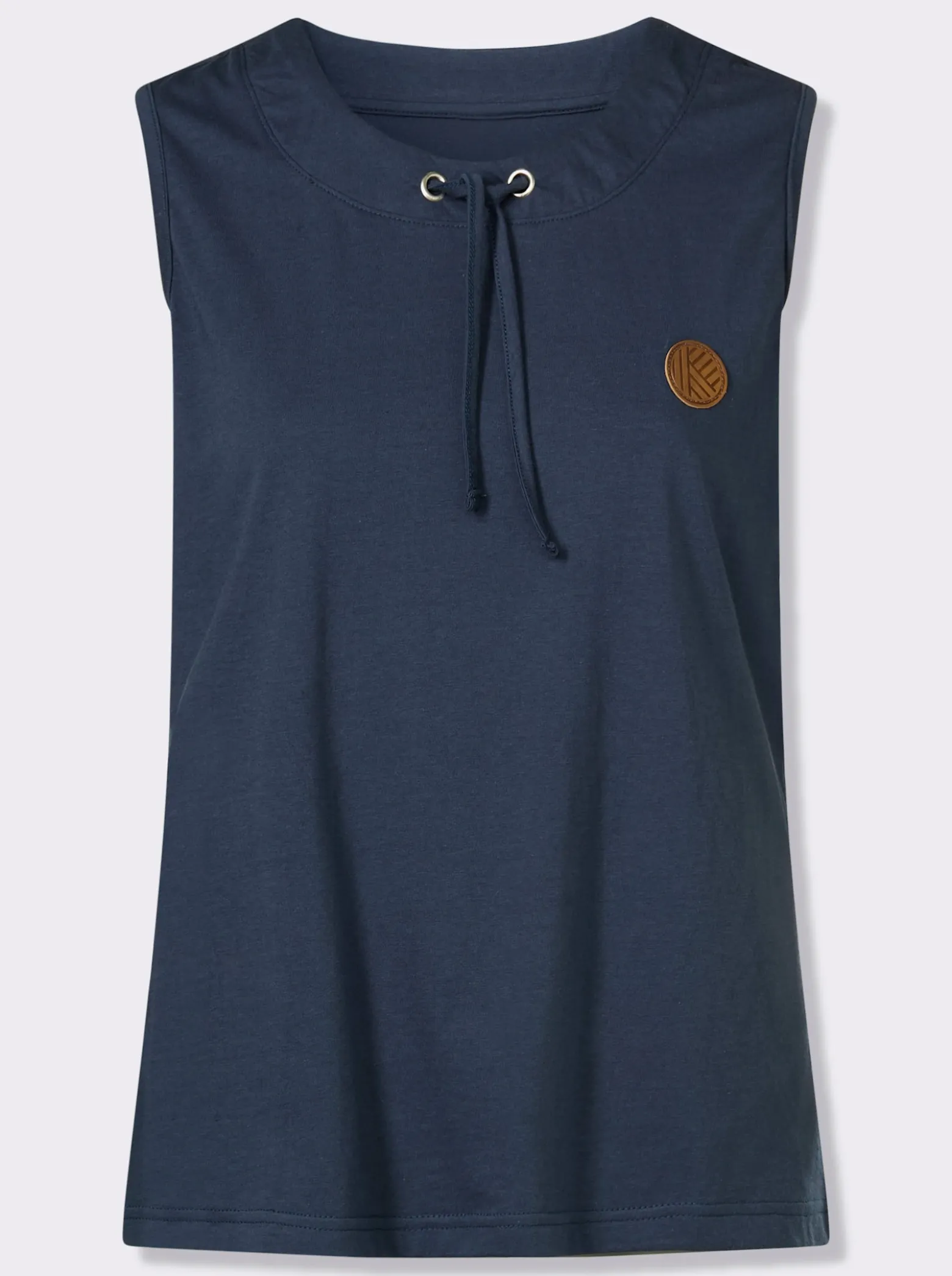 Shirttop mit Bindeband am Ausschnitt