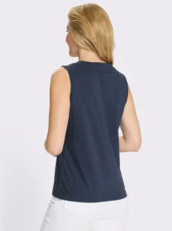 Shirttop mit Bindeband am Ausschnitt