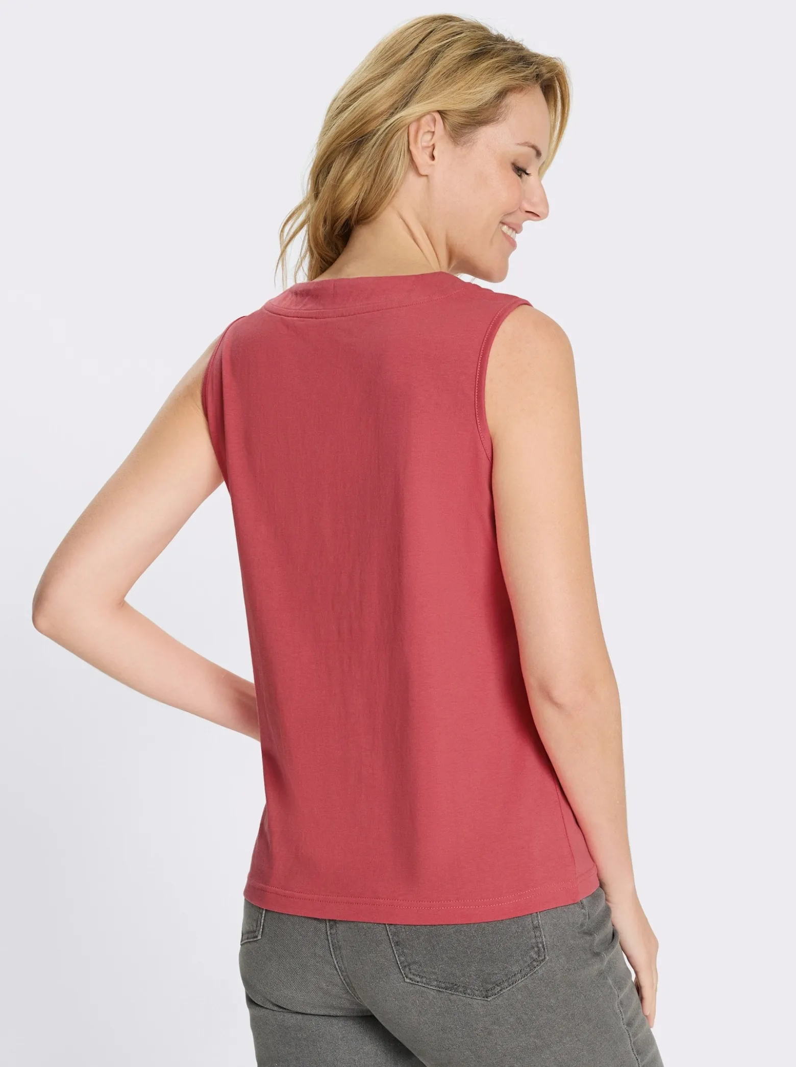 Shirttop mit Bindeband am Ausschnitt
