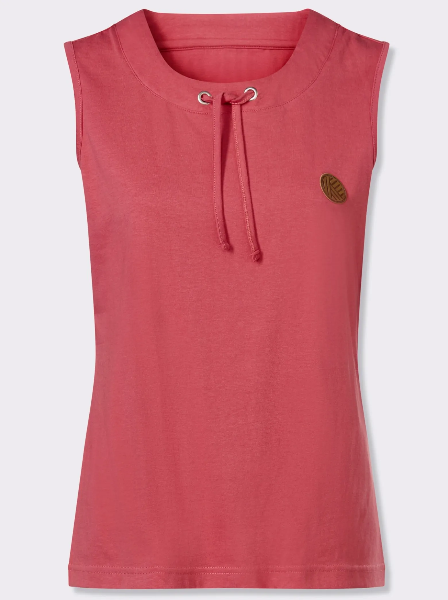 Shirttop mit Bindeband am Ausschnitt