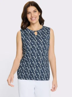Shirttop mit elastischem Saum