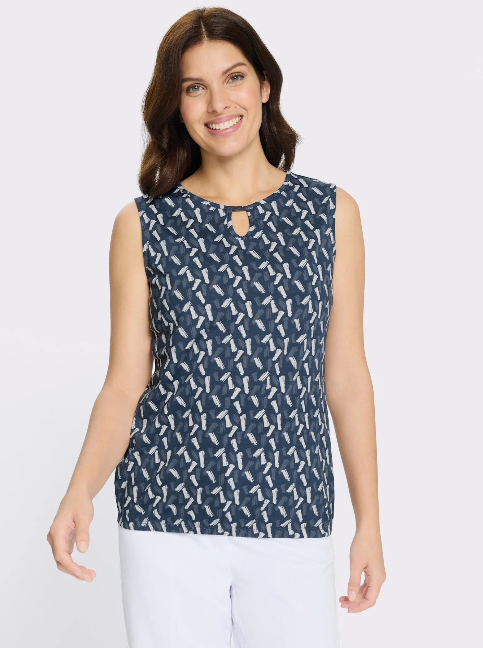 Shirttop mit elastischem Saum