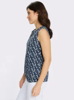 Shirttop mit elastischem Saum