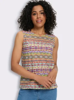 Shirttop mit Ethno-Druck