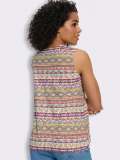 Shirttop mit Ethno-Druck
