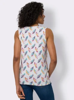 Shirttop mit Federndruck