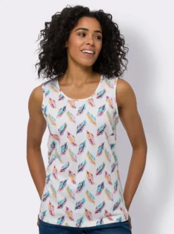 Shirttop mit Federndruck
