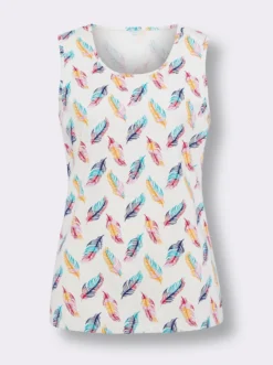 Shirttop mit Federndruck