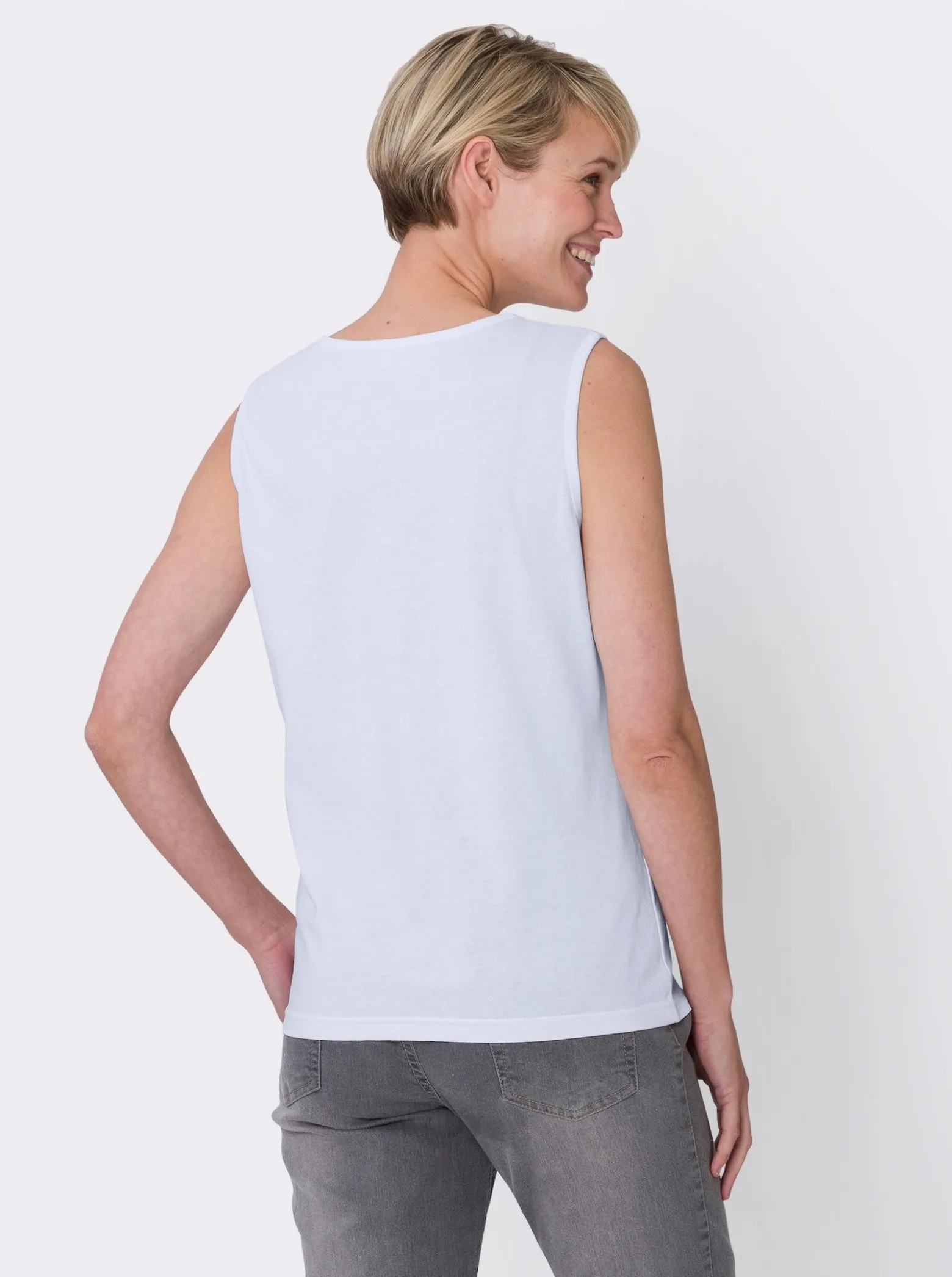 Shirttop mit Glitzer-Druck