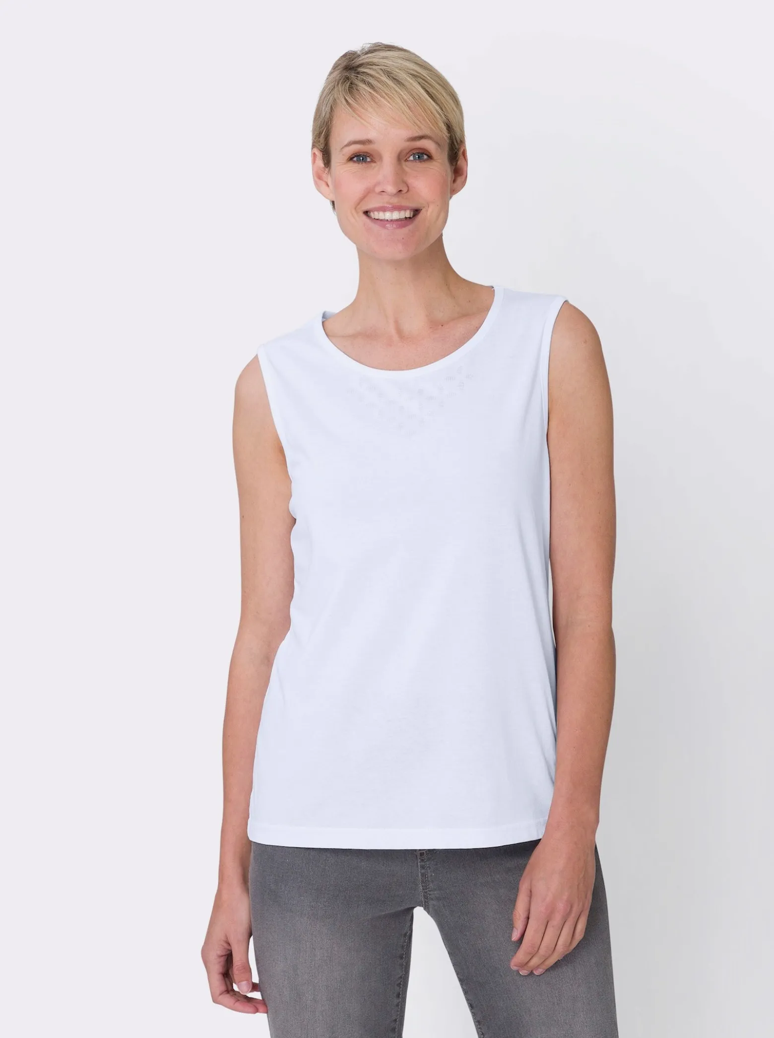 Shirttop mit Glitzer-Druck
