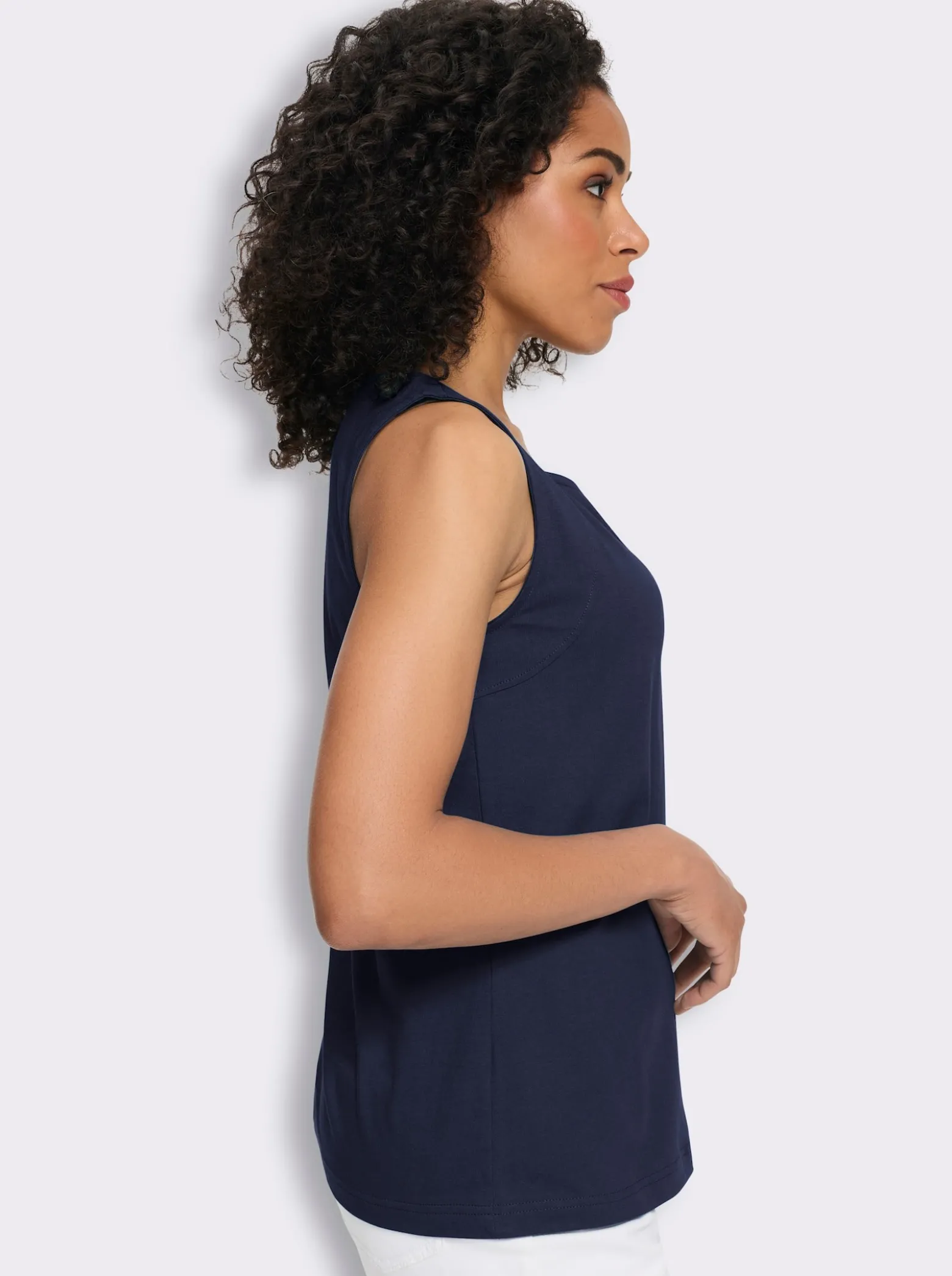 Shirttop mit herzförmigem Ausschnitt