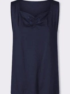 Shirttop mit herzförmigem Ausschnitt