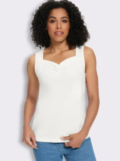 Shirttop mit herzförmigem Ausschnitt