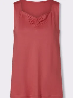 Shirttop mit herzförmigem Ausschnitt