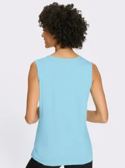 Shirttop mit kurzer Druckknopfleiste