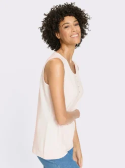 Shirttop mit kurzer Druckknopfleiste