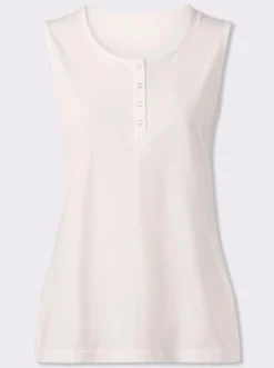 Shirttop mit kurzer Druckknopfleiste
