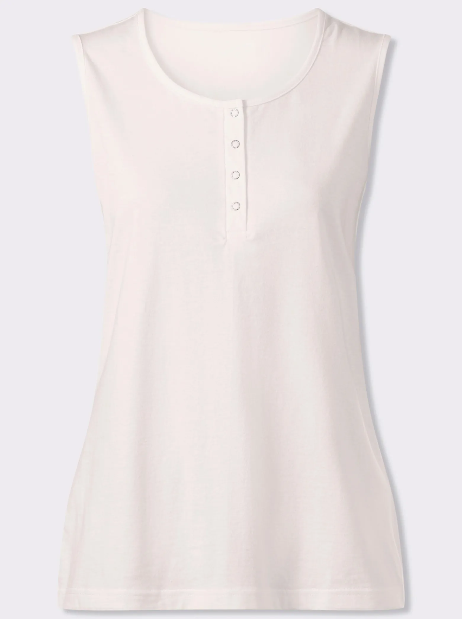 Shirttop mit kurzer Druckknopfleiste