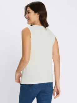 Shirttop mit Lochstickerei