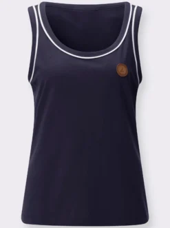 Shirttop mit Paspelierung
