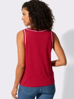 Shirttop mit Paspelierung